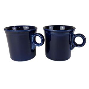 Fiesta Homer Laughlin Cobalt Blue Mugs, Set of 2, Like New Condition